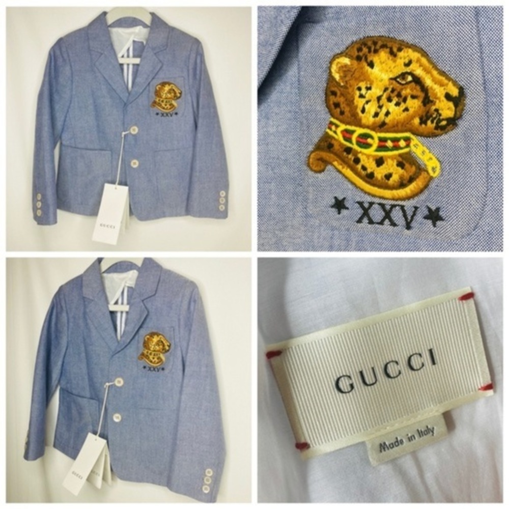 NWT Gucci Oxford embroidered girls blazer jacket 4 100% authentic w/receipts
